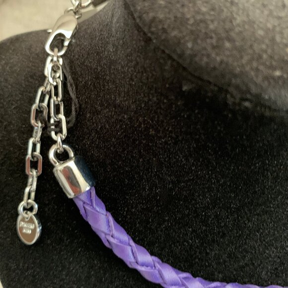 Dyrberg/Kern Sona braided leather necklace purple - Picture 2 of 4